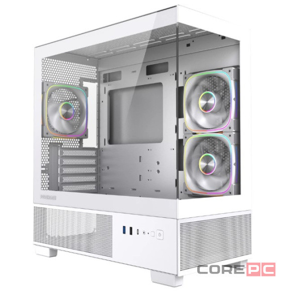 Компьютерный корпус Powercase Vision Micro S3W TG ARGB White (CVMMSW-A3)