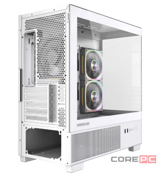 Компьютерный корпус Powercase Vision Micro S3W TG ARGB White (CVMMSW-A3)