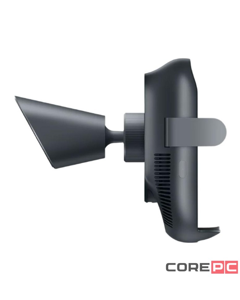 Держатель c беспроводной зарядкой в воздуховод Huawei K080 80W с зажимом черный