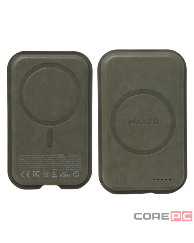 Powerbank с беспроводной зарядкой MagSafe Maxco MP26 5000mAh 15W серый