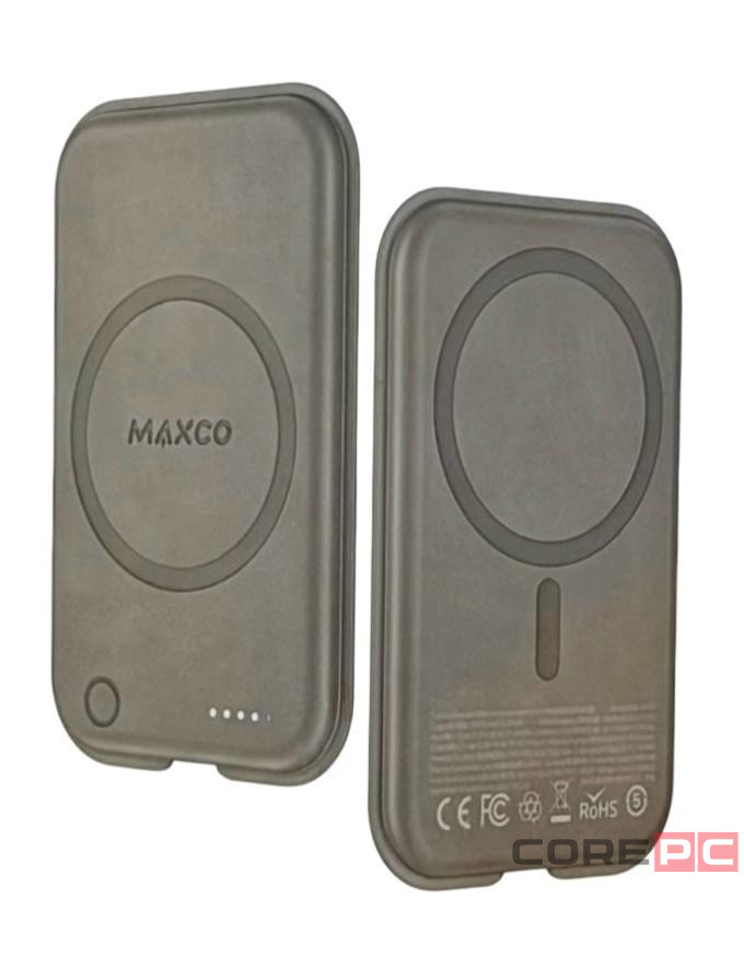 Powerbank с беспроводной зарядкой MagSafe Maxco MP26 5000mAh 15W серый
