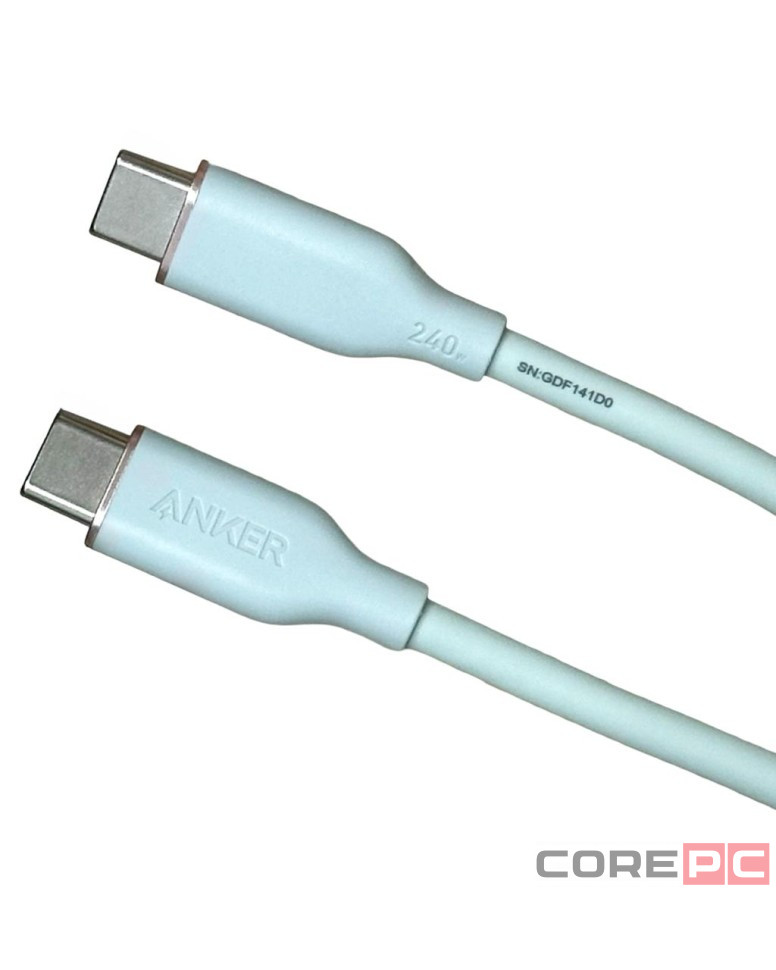 Usb Кабель-зарядка Type-C на Type-C Anker (A8553P63) 240W 1.8м бирюзовый