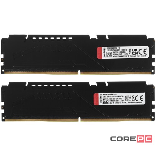 Оперативная память 16 Gb 5600 MHz Kingston FURY Beast Black (KF556C36BBEK2-16)