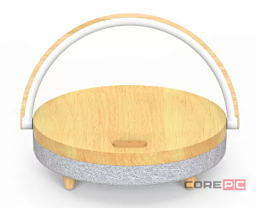 Настольная лампа Xiaomi Ezvalo Wireless Charging Lamp с функцией беспроводной зарядки и колонки Wood pattern (LYYD01) (коричневый)