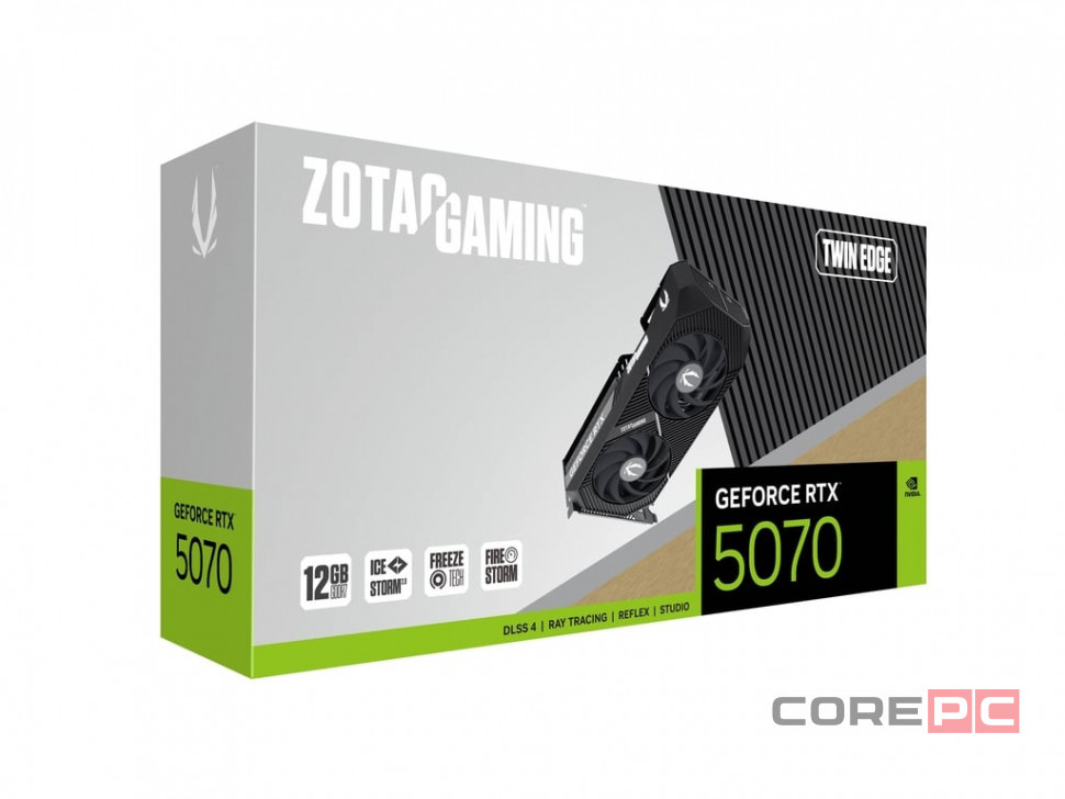 Видеокарта ZOTAC (ZT-B50700E-10P) GeForce RTX 5070 12GB Twin Edge