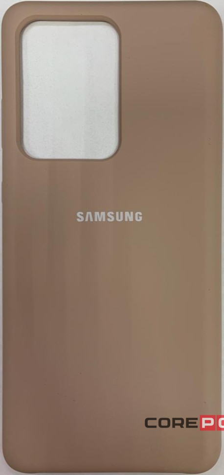 Накладка для Samsung Galaxy S20 Ultra Silicone cover пудро