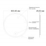 Зеркало MIXLINE Монако D600 бесконтактный сенсор, светодиодная подсветка, черная окантовка