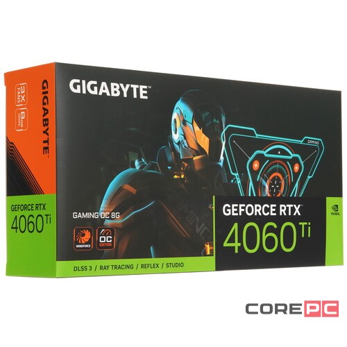 Видеокарта Gigabyte (GV-N406TGAMING OC-8GD) GeForce RTX 4060 Ti 8GB GAMING OC
