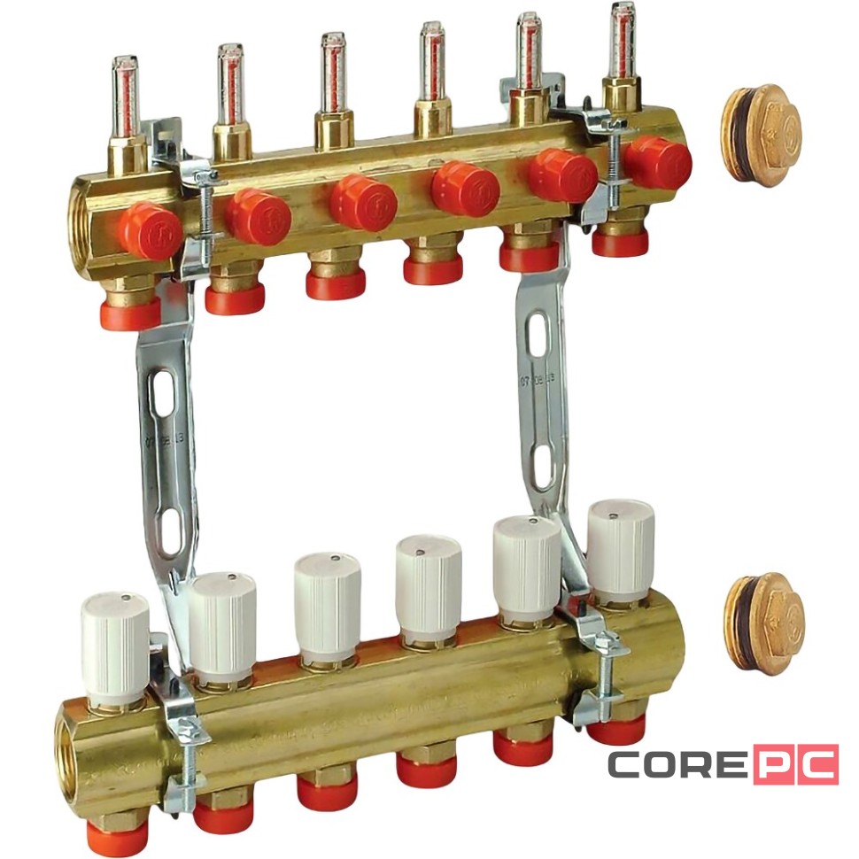 Комплект коллекторного узла Giacomini 1quot; x 3/4quot;E /6, R553KY066