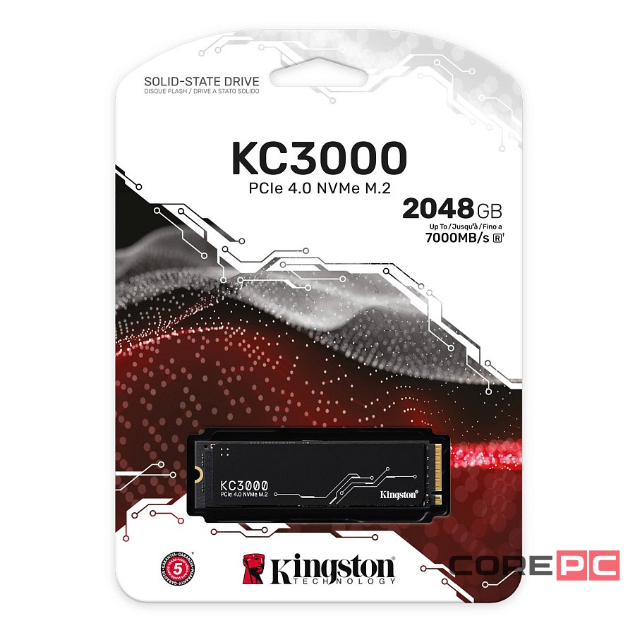 Твердотельный накопитель Kingston 2048 Gb KC3000 (SKC3000D/2048G)