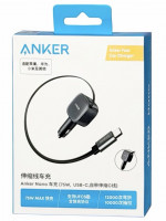 Автомобильное зар. устр. Anker Nano (A2738PA2) 75W с кабелем Type-C черное