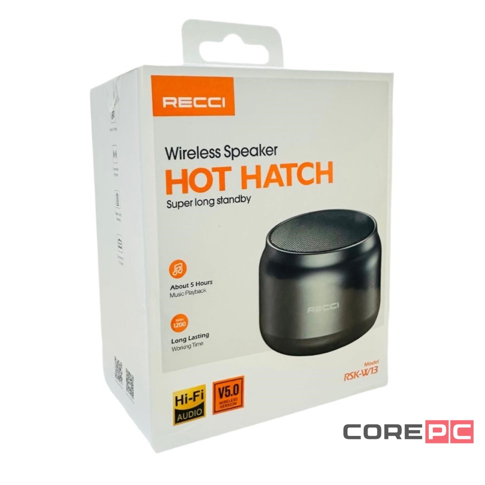Bluetooth колонка Recci Hot Hatch RSK-W13 черная