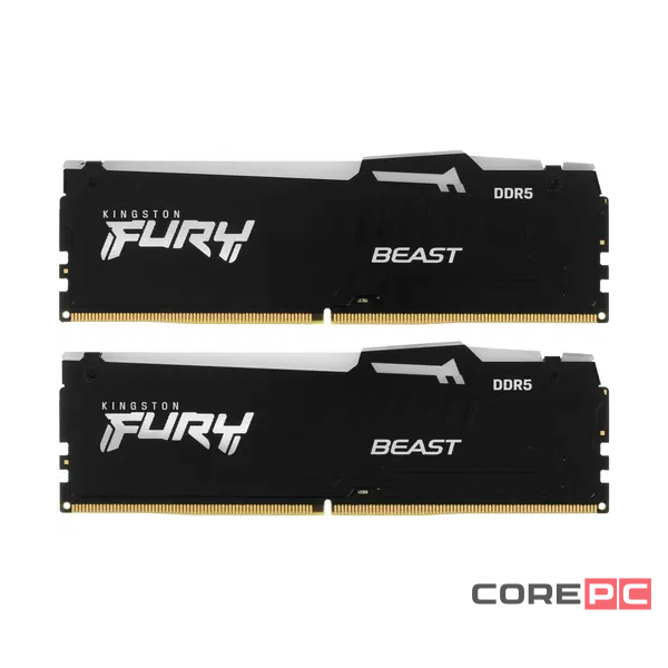 Оперативная память 16 Gb 6000 MHz Kingston FURY Beast RGB Black (KF560C30BBEAK2-16)