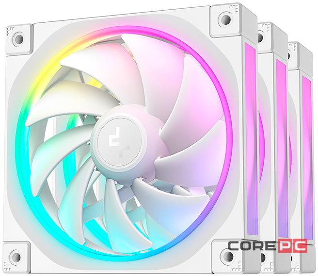 Комплект вентиляторов для корпуса Deepcool ARGB White (FL12 WH-3 IN 1)