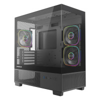 Компьютерный корпус Powercase Vision Micro S4B TG ARGB Black (VMMSHB-A3)