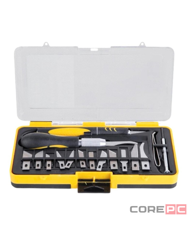 Набор ножей для резьбы по дереву Xiaomi Deli Utility Knife DL-DP1 (16 лезвий) черный