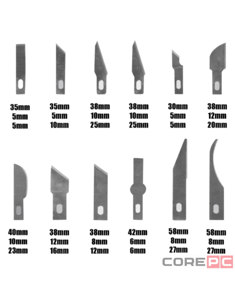 Набор ножей для резьбы по дереву Xiaomi Deli Utility Knife DL-DP1 (16 лезвий) черный