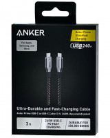 Usb Кабель-зарядка Type-C на Type-C Anker Prime (A88E2611) 240W 0.9м черный