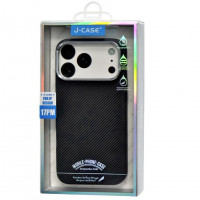 Накладка для i-Phone 17 Pro Max J-Case Carbon Fiber черный
