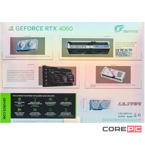 Видеокарта Colorful (RTX 4060 Ultra W DUO OC 8GB-V) GeForce RTX 4060 8GB Ultra W DUO OC 8GB-V