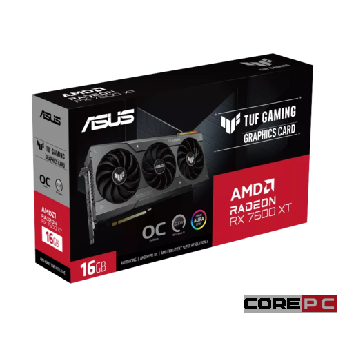Видеокарта ASUS (TUF-RX7600XT-O16G-GAMING) Radeon RX 7600 XT 16GB 90YV0K20-M0NA00