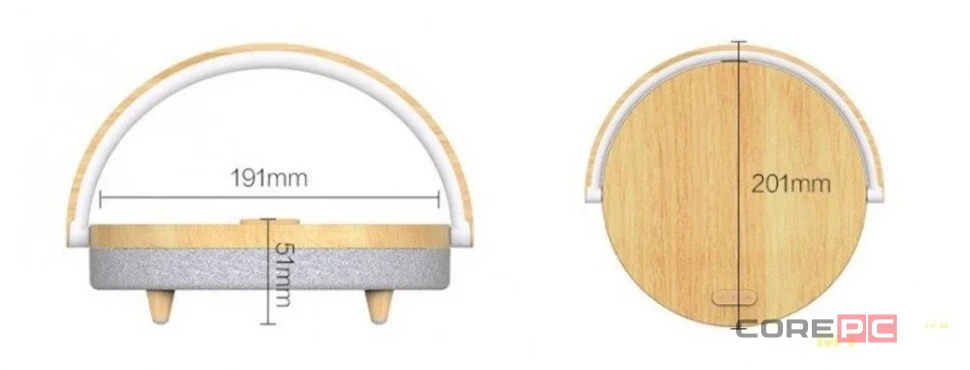 Настольная лампа Xiaomi Ezvalo Wireless Charging Lamp с функцией беспроводной зарядки и колонки Marble (LYYD01) (белый)