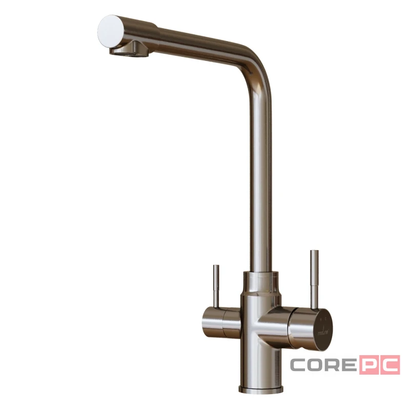 Смеситель для кухни MIXLINE МЛНС-0320/MLSS-0320/MLSS-3220, рычажное управление, цвет сатин