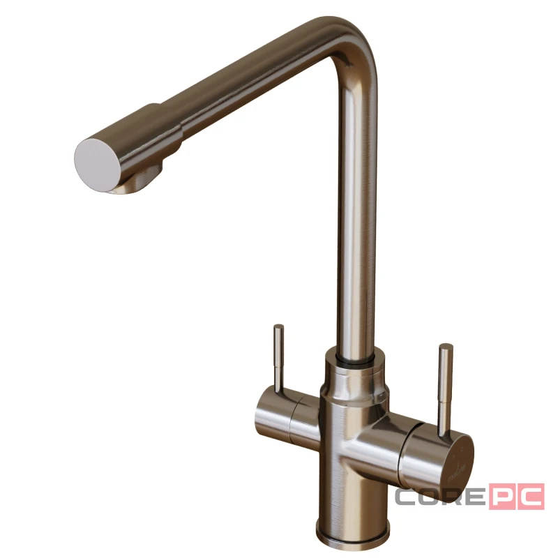 Смеситель для кухни MIXLINE МЛНС-0320/MLSS-0320/MLSS-3220, рычажное управление, цвет сатин