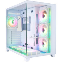 Компьютерный корпус 1STPLAYER MEGAVIEW MV8-TP ARGB White (MV8-TP-WH-6FC7R-W-1FC7-W-HUB2)