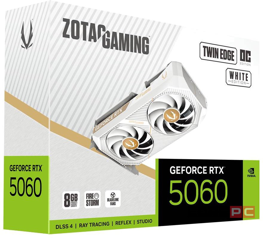 Видеокарта ZOTAC (ZT-B50600Q-10M) GeForce RTX 5060 8GB Twin Edge OC WHITE ED