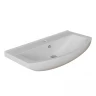 Раковина накладная мебельная Sanita luxe Бест-75 WB.FN/Best/75-C/WHT.G/S1, керамика, округлая, белый