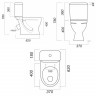Унитаз компакт Sanita WC.CC/Standart/2-DM/WHT.G/S1 с сиденьем, микролифт, цвет белый