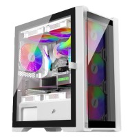 Компьютерный корпус 1STPLAYER TRILOBITE T4-G GLASS ARGB White (T4-G-WH-4FS7-W)