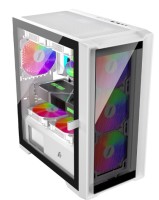 Компьютерный корпус 1STPLAYER TRILOBITE T4-G GLASS ARGB White (T4-G-WH-4FS7-W)