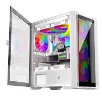 Компьютерный корпус 1STPLAYER TRILOBITE T4-G GLASS ARGB White (T4-G-WH-4FS7-W)