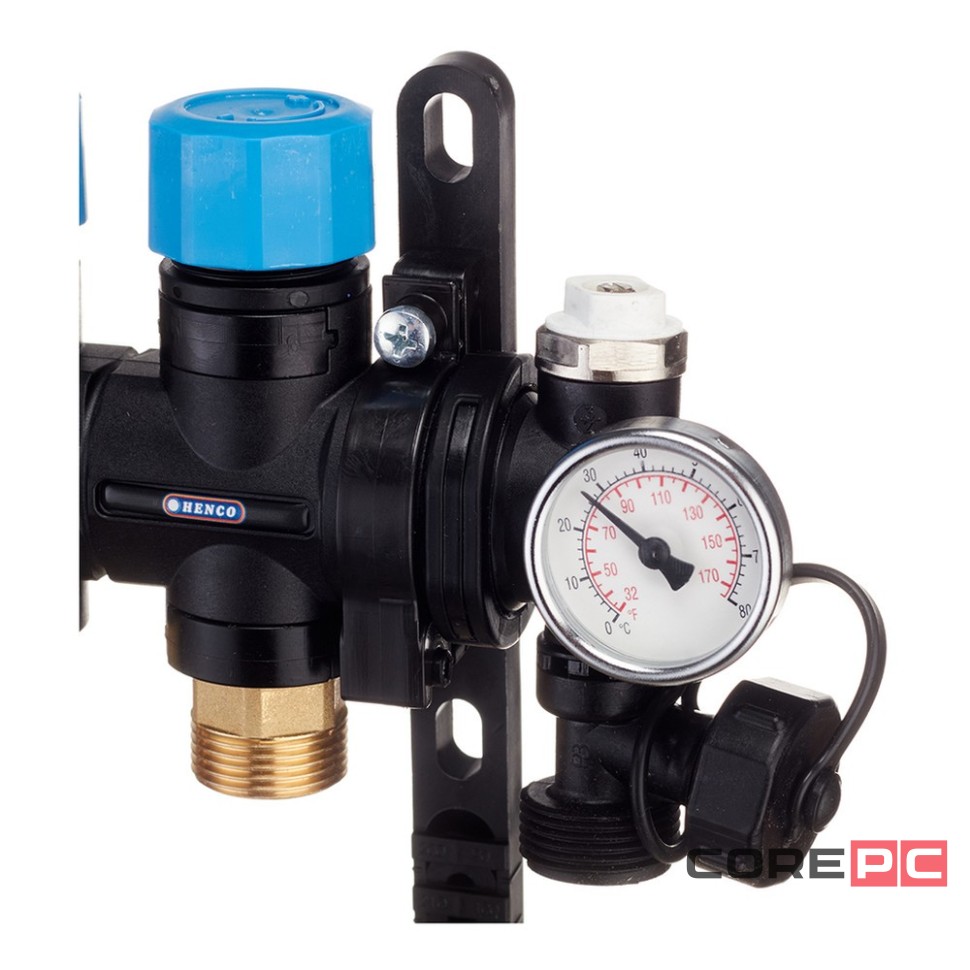 Группа коллекторная HENCO композитная с расходомером (0-3л) и термометром, 1quot; - 6 x 3/4quot;EK
