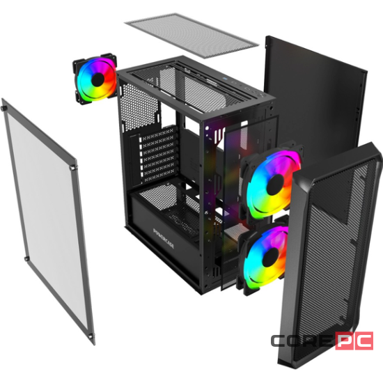 Компьютерный корпус Powercase MISTRAL EVO Air TG Black CMIEE-A4