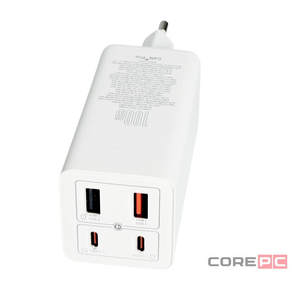 Сетевое зар. устр. Baseus GaN6Pro Fast Charger 2USB/2C 100W P10162705212-00 белое