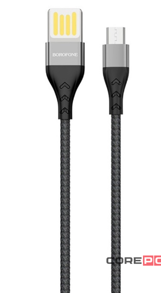 Кабель Borofone BU11 2.4A (USB) на (Micro-USB) 1.2m (черный)