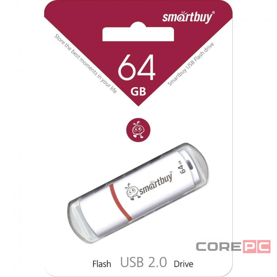 USB флеш накопитель Smartbuy 64GB Crown White (SB64GBCRW-W)