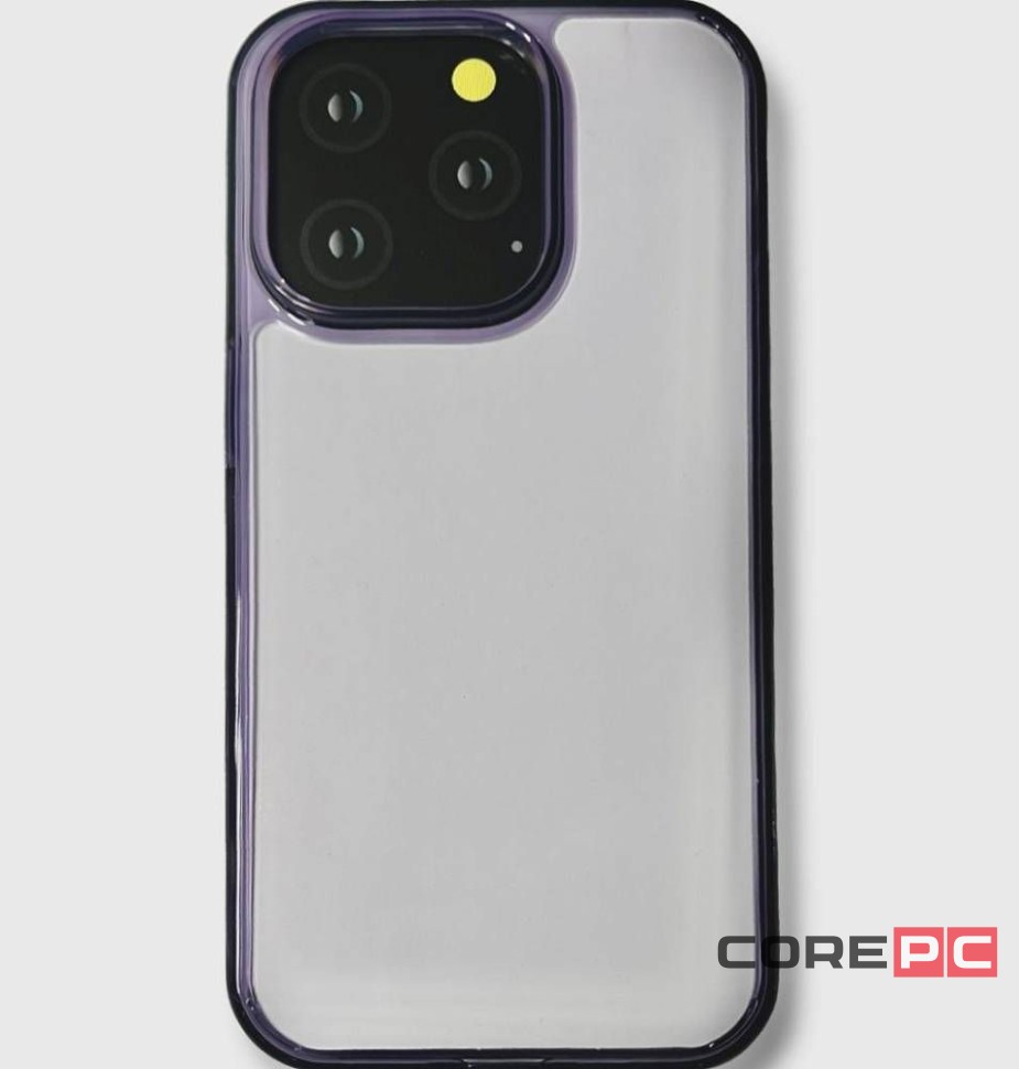 Чехол-накладка Kzdoo Guardian Case для iPhone 14 Pro силиконовый (прозрачно-фиолетовый)