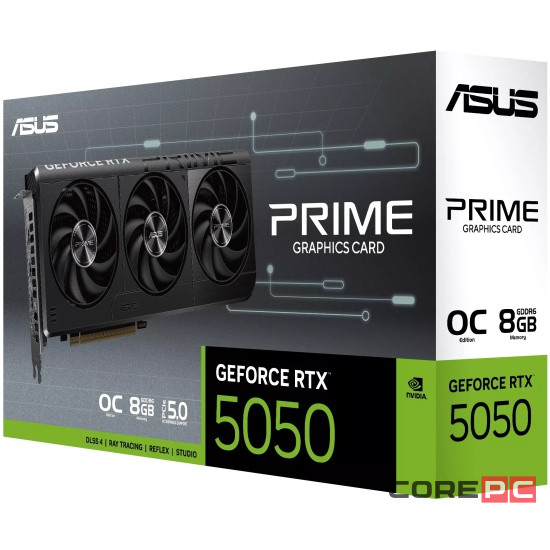 Видеокарта ASUS (PRIME-RTX5050-O8G) GeForce RTX 5050 8GB PRIME OC (90YV0N70-M0NA00)