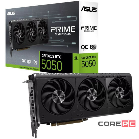 Видеокарта ASUS (PRIME-RTX5050-O8G) GeForce RTX 5050 8GB PRIME OC (90YV0N70-M0NA00)