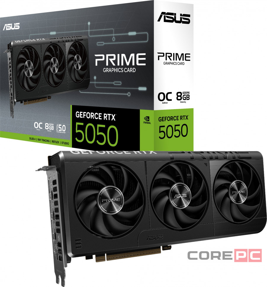 Видеокарта ASUS (PRIME-RTX5050-O8G) GeForce RTX 5050 8GB PRIME OC (90YV0N70-M0NA00)