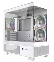 Компьютерный корпус Powercase Vision Micro S4W TG ARGB White (CVMMSHW-A3)