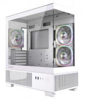 Компьютерный корпус Powercase Vision Micro S4W TG ARGB White (CVMMSHW-A3)