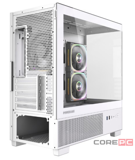 Компьютерный корпус Powercase Vision Micro S4W TG ARGB White (CVMMSHW-A3)