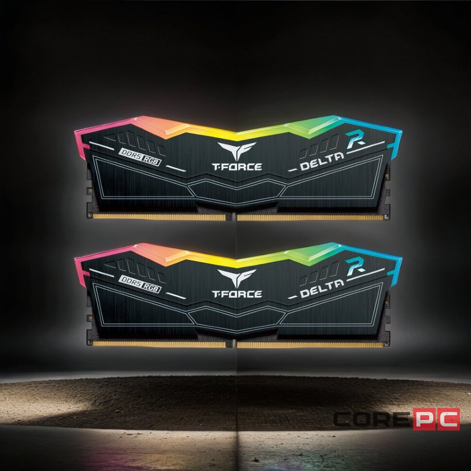 Оперативная память 32 Gb 6400 MHz Team Group T-FORCE DELTA RGB Black (FF3D532G6400HC32ADC01)