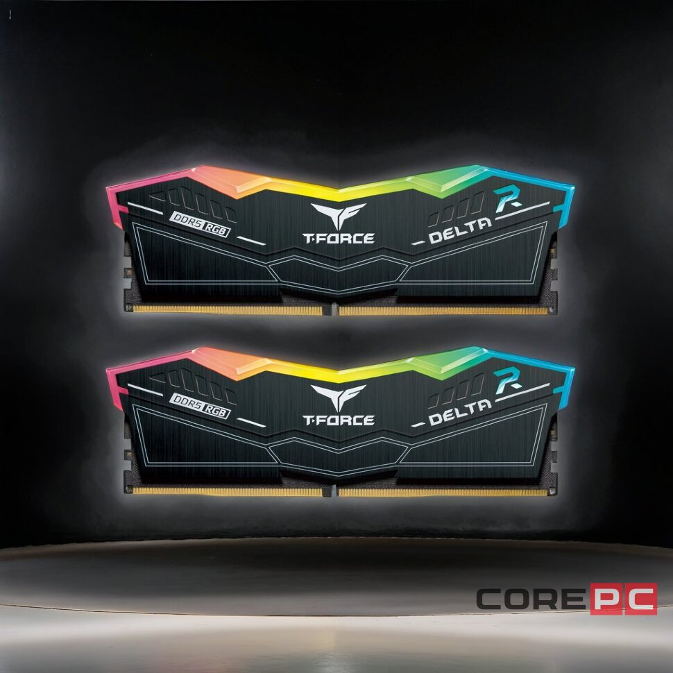 Оперативная память 32 Gb 6400 MHz Team Group T-FORCE DELTA RGB Black (FF3D532G6400HC32ADC01)