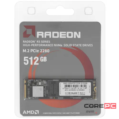 Твердотельный накопитель AMD 512 Gb Radeon R5 R5MP512G8
